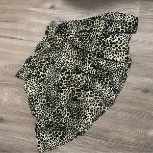 Cheetah Print Ruffle Mini Skirt